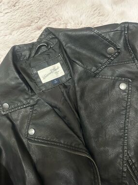 Universal Thread Black Faux Leather Moto Jacket